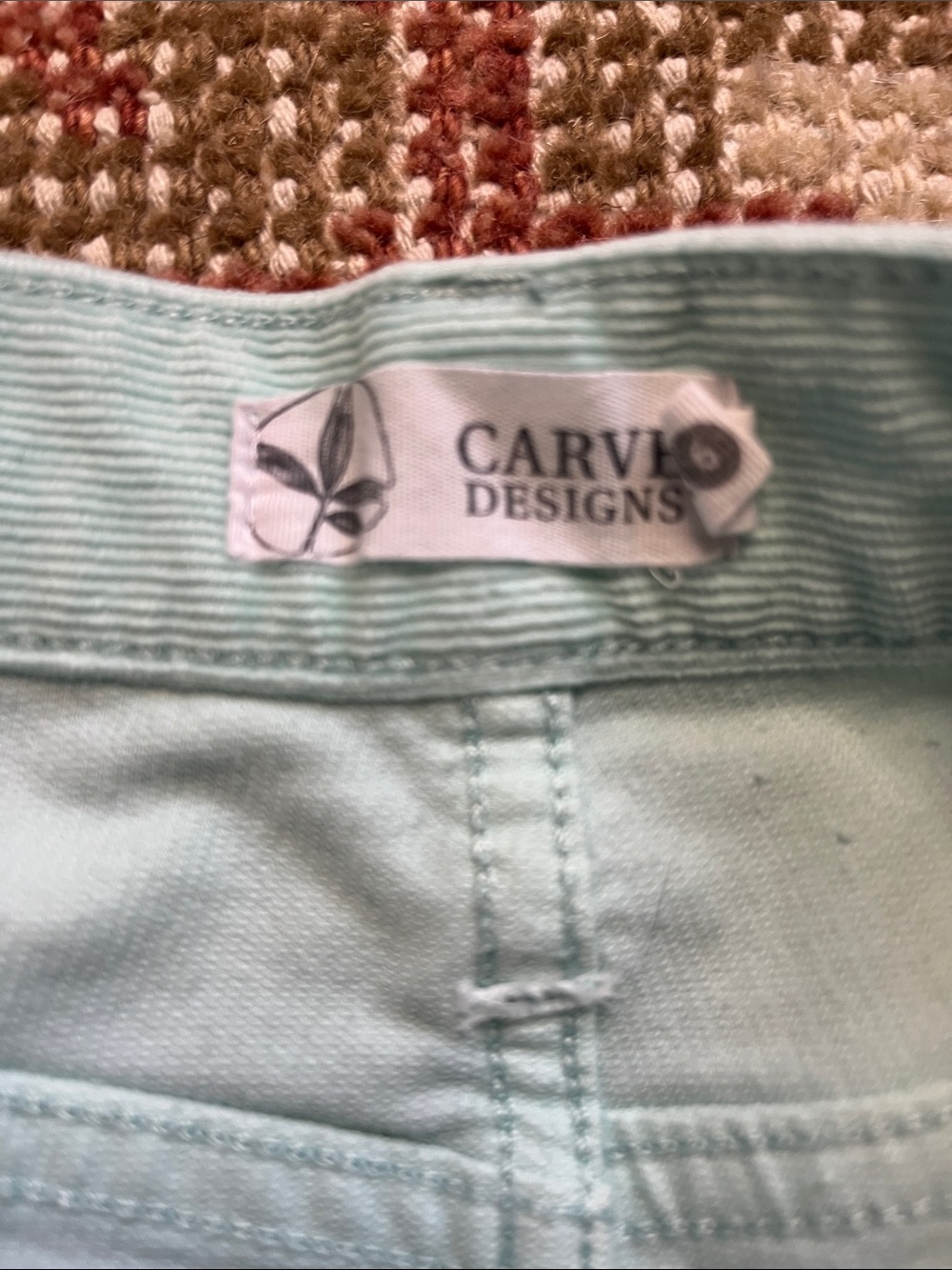 Carve Designs Oahu Shorts Mint Green Blue Boyfriend Cutoff Stretch Shorts 6 - Picture 5 of 8